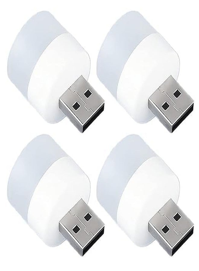 FLIZZOW USB Mini Night Lights, Mini LED Bulb, Plug-in, Warm White, Compact Ideal for Bedroom Bathroom Nursery Hallway Kitchen,Car Outdoor USB Atmosphere Light (Pack of 4) - Image 2