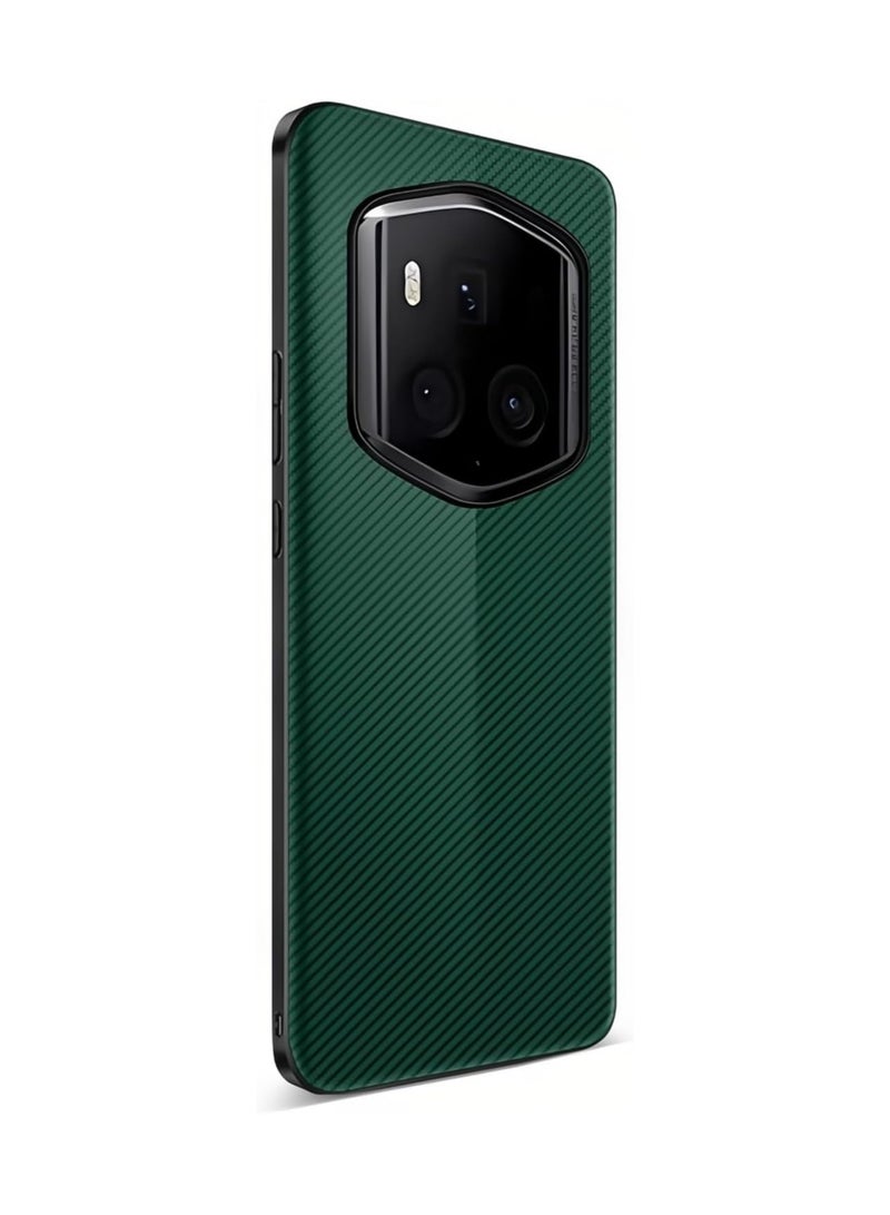 general Carbon Fiber Texture Leather Hybrid Compatible with Honor Magic 6 RSR Case Cover Ultra Thin Shockproof Back Soft Plated  Frame for Honor Magic 6 RSR 