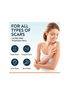 Maykawe Silicone Scar Sheets - As Surgical Cream, Gel, Tape, Strips, Patches - Keloid, C-Section, Tummy Tuck - Surgery Scars Removal Treatment - 4 Pack 5.7"x1.57"  - Image 2