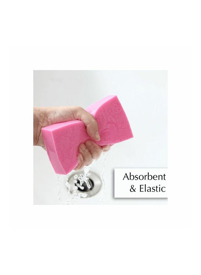 NIBEMINENT Soft Bath Sponge Pink 8x4x2cm 