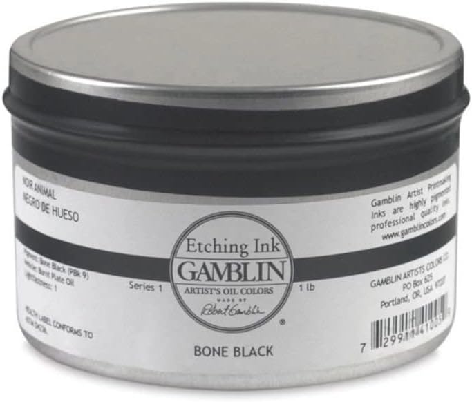 GAMBLIN Etching Ink Bone Black 1 Lb - Image 1