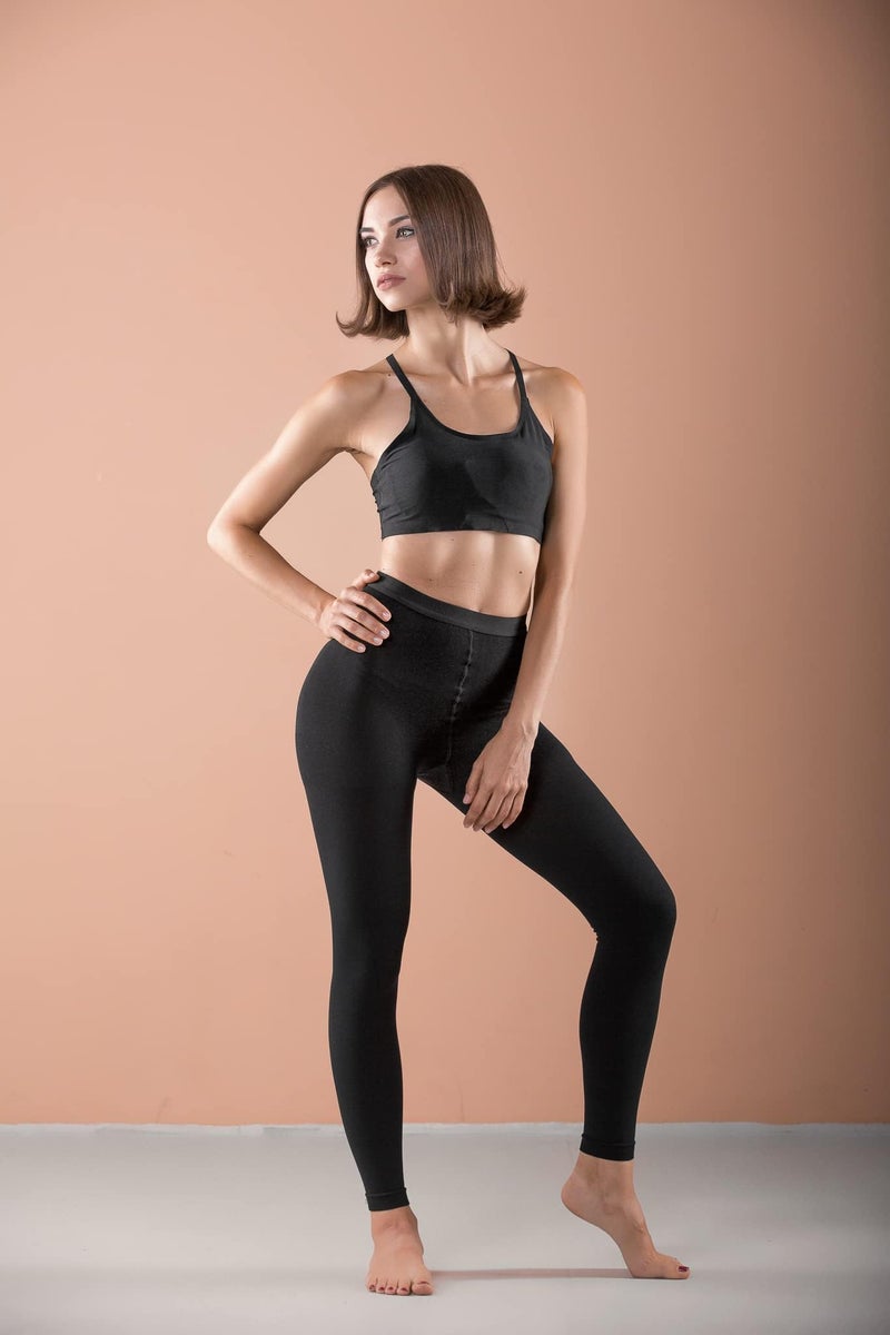Terramed Just Think Comfort Medical Compression Leggings for Women - Advanced Graduated Compression Leggings 20-30 mmHg - Footless Womens Legging for Tummy Control, Workout, Gym & Yoga - Image 2
