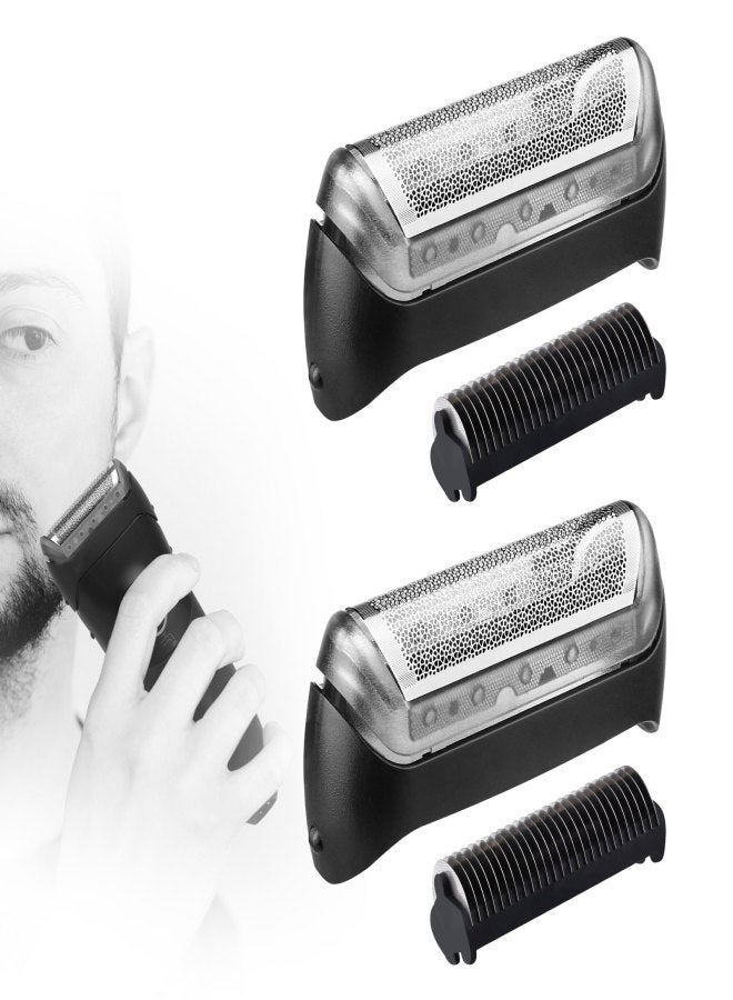 آيسيلي رقائق معدنية لماكينة الحلاقة وشبكة حلاقة وشفرات بديلة لماكينات براون 10B سلسلة 1 موديلات 190 و180 و170 (قطعتان) - Image 4