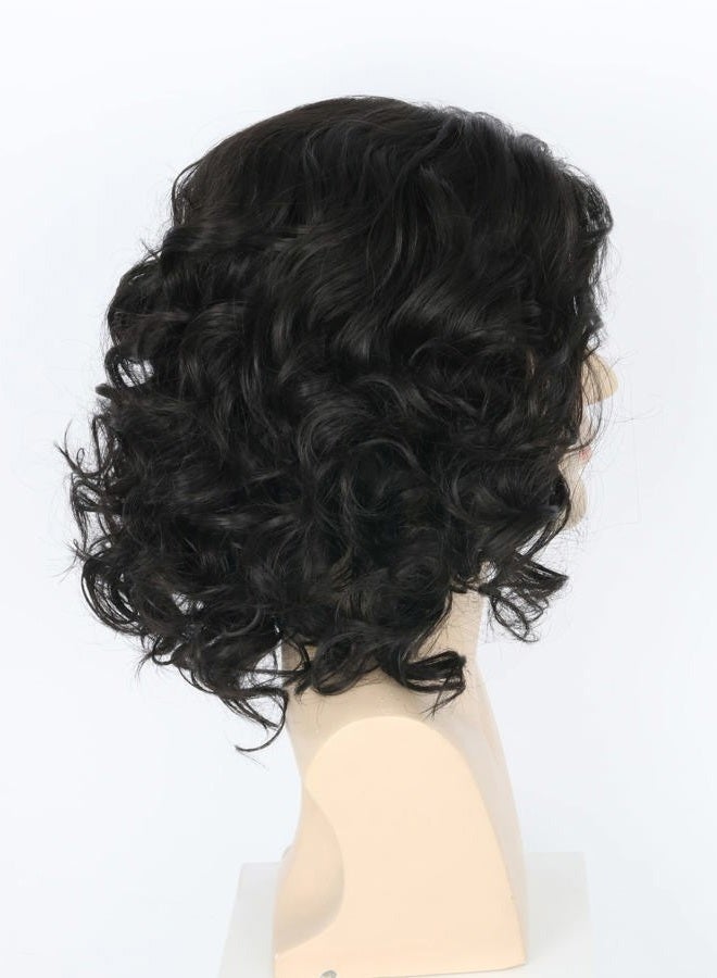 Lemarnia Mens Wigs Black Short Curly Jon Snow Cosplay Wig Halloween Costume Wigs - Image 5