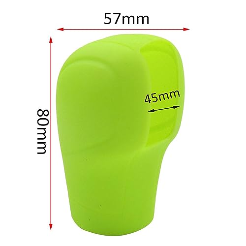 AUTUT Universal Elastic Silicone Car Automatic Gear Shift Knob Cover Car Shifter Protector, Green - Image 2