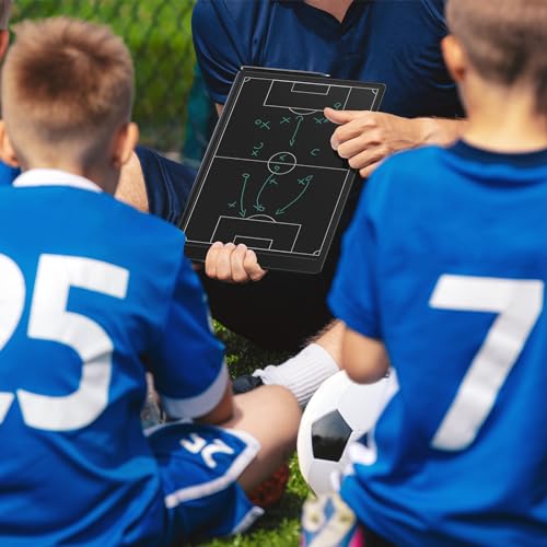 Tellegloww 2 Pack 16'' Electronic Soccer Coaching Board LCD with Stylus Lightweight Soccer Training Board for Coaches Reusable Erasable Training Game Tactics Equipment - Image 4