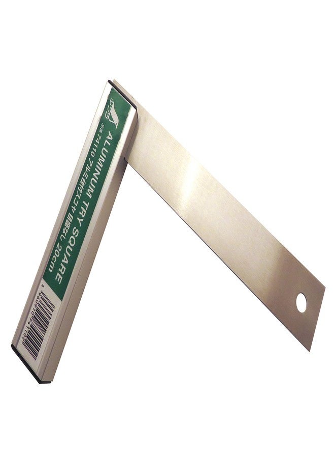 SHINWA مربع مهندس ميكانيكي ياباني 200 مم/8 بوصة من شينوا مصنوع من الألومنيوم والفولاذ المقاوم للصدأ 74110