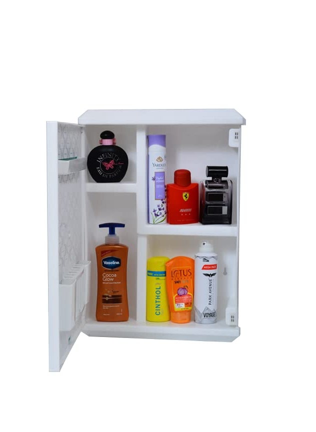 Urban Choice URBAN CHOICE TrueLook Cosmetic Organizer with TrueLook Makeup Mirror Color White 