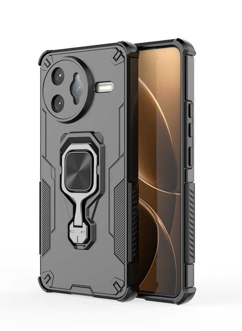 Case for Xiaomi Poco F7 Ultra / Redmi K80 Pro with Kickstand, PC+TPU Dual-Layer Hybrid Protection Back Cover,Black - Image 1