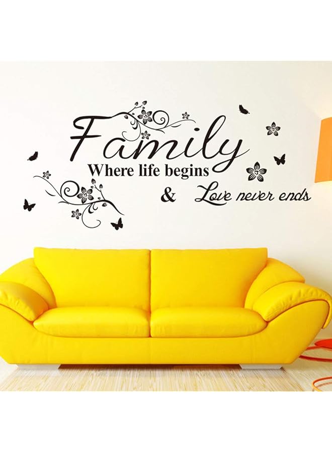 Zaboon Where Life Begins Famous Quotes Wall Sticker For Livingroom Bedroom Home Decoration Mural Black - Image 1