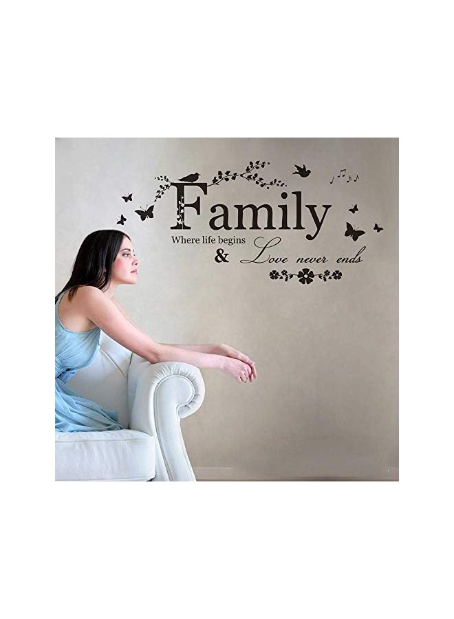 Zaboon Where Life Begins Famous Quotes Wall Sticker For Livingroom Bedroom Home Decoration Mural Black - Image 4