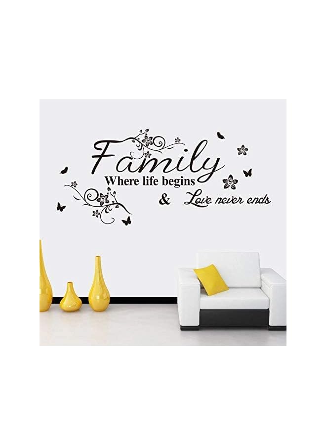 Zaboon Where Life Begins Famous Quotes Wall Sticker For Livingroom Bedroom Home Decoration Mural Black - Image 3