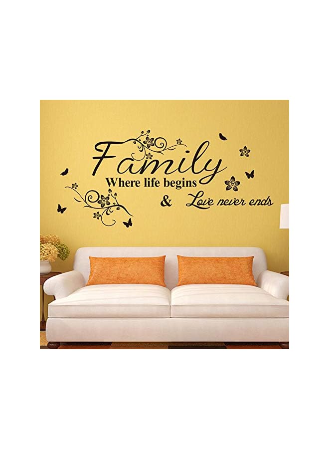Zaboon Where Life Begins Famous Quotes Wall Sticker For Livingroom Bedroom Home Decoration Mural Black - Image 2