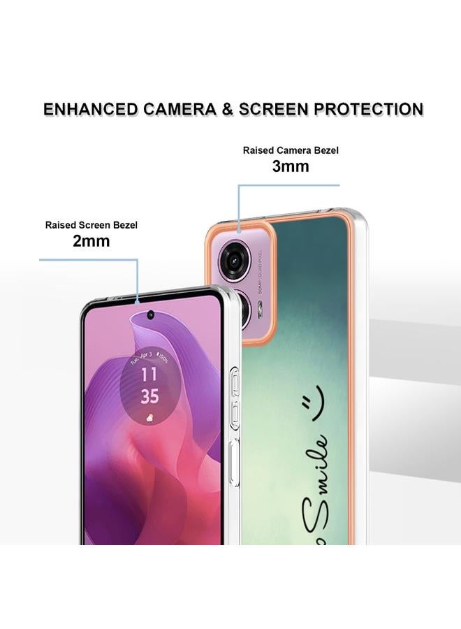 اس-توب جراب لهاتف Motorola Moto G04 4G / G24 4G، جراب هاتف IMD مزدوج الجوانب مطلي بالرخام الكهربائي - Image 5