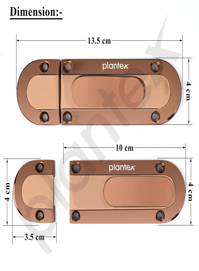 Plantex Door Stopper/Door Latch for Main Door/Baby Latch for Bathroom/Door Lock for Home and Office Doors - Pack of 2 (Rose Gold) - Image 4