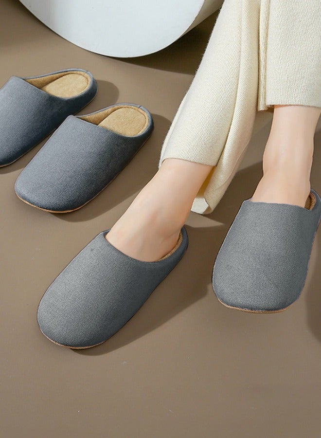 DUNISO Non-slip Slippers for Men and Women, Comfort Knitted Cotton Slippers, High Resilience Home Slippers, Soft Lightweight Slippers, Washable Flat Slippers, Household Slippers for Indoor & Outdoor - Image 1