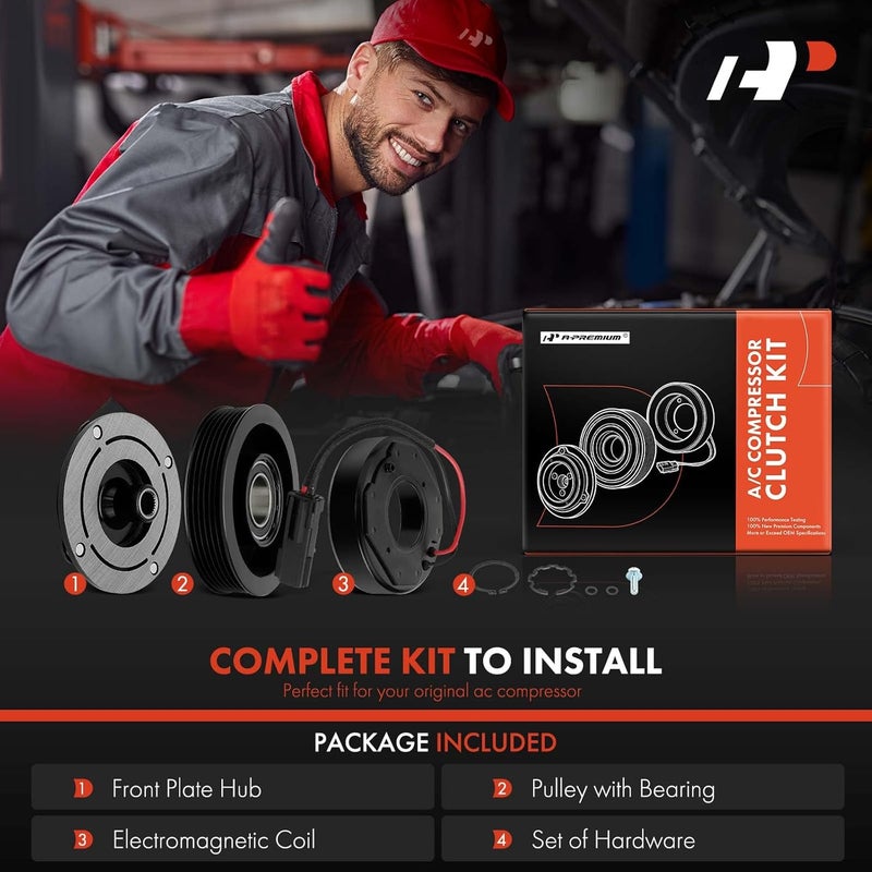 A-Premium AC Compressor Clutch Kit for Jeep Grand Cherokee and Commander - Image 2