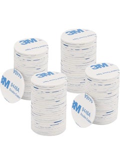 100 Pcs Round 3M Double Sided Adhesive Pads Double Sided Stickers Self Adhesive Tape Double Sided Sticky Pads Super Sticky Adhesive Foam Pads White