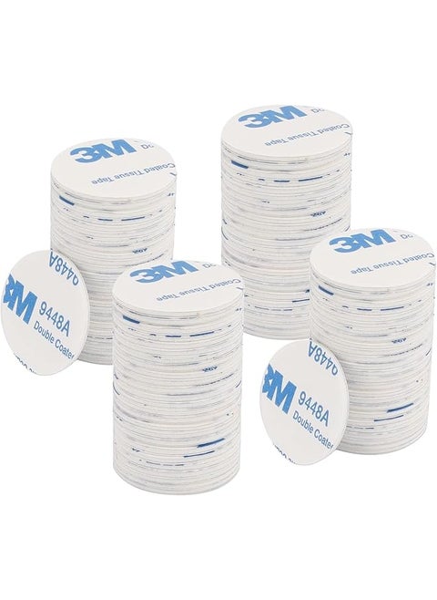 100 Pcs Round 3M Double Sided Adhesive Pads Double Sided Stickers Self Adhesive Tape Double Sided Sticky Pads Super Sticky Adhesive Foam Pads White