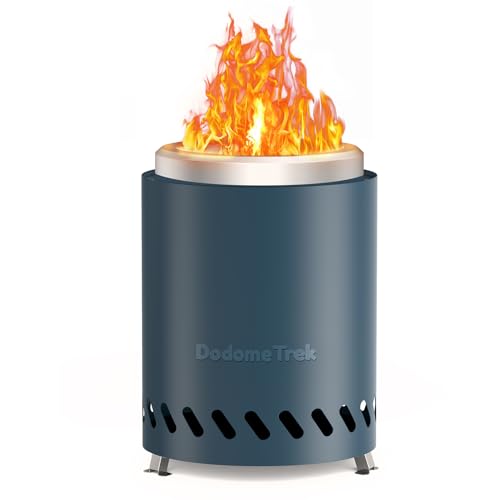 Dodometrek Tabel Top Fire Pit Mini Portable Firepit Outdoor 55 Inch Tabletop Firepit Blue - Image 1