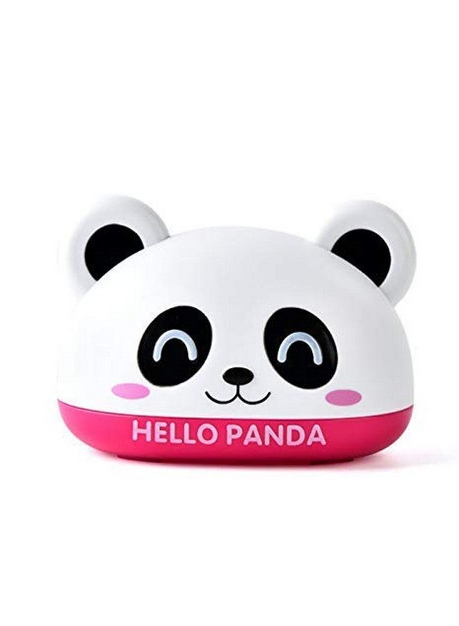 Gugzy Plastic Cute Panda Soap Box Holder With Cover Bathroom Storage Shelves Racks Floor Type Kitchen Sponge Drain Holder Accessories Supplies (Pink) - Image 1