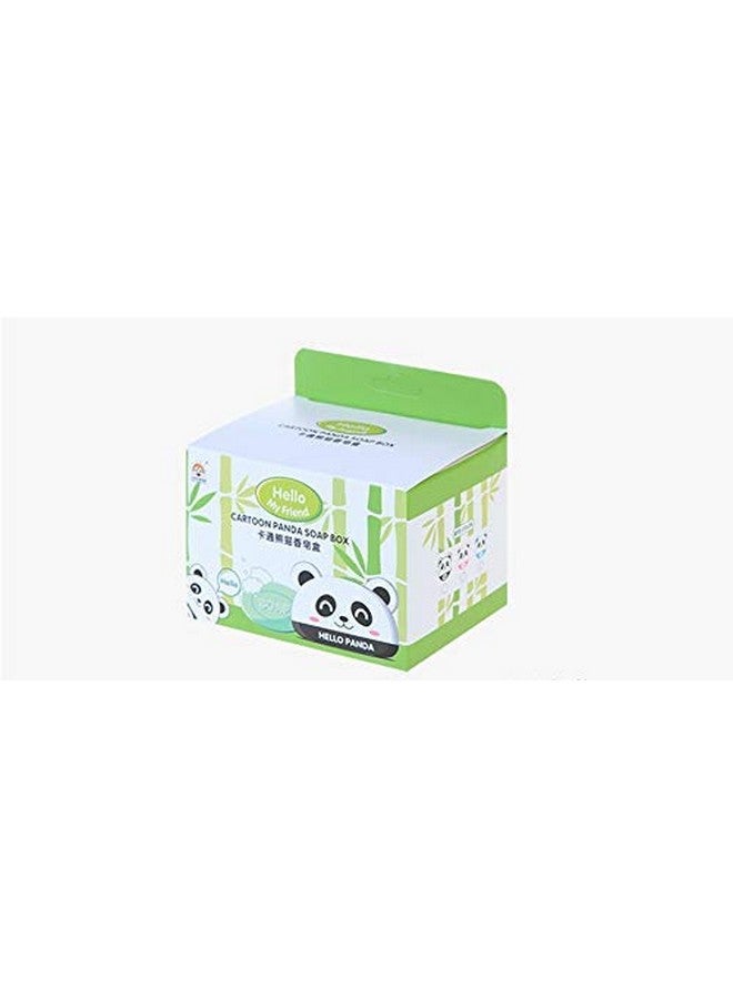 Gugzy Plastic Cute Panda Soap Box Holder With Cover Bathroom Storage Shelves Racks Floor Type Kitchen Sponge Drain Holder Accessories Supplies (Pink) - Image 4
