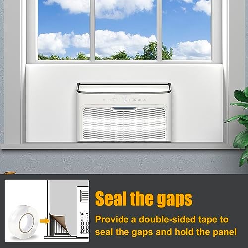 LBG Products Window Air Conditioner Side Panels,Full Surround AC Foam Panel for Indoor Window AC Units,Summer and Winter Window Seal Cover (White) - Image 4