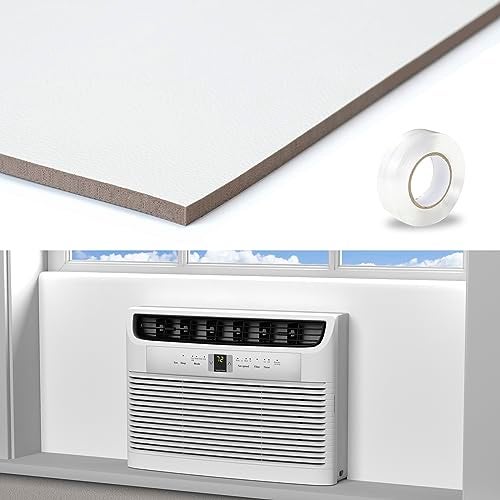 LBG Products Window Air Conditioner Side Panels,Full Surround AC Foam Panel for Indoor Window AC Units,Summer and Winter Window Seal Cover (White) - Image 1