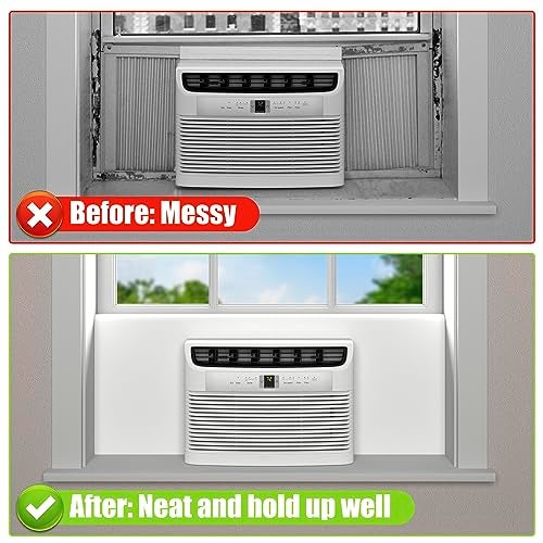 LBG Products Window Air Conditioner Side Panels,Full Surround AC Foam Panel for Indoor Window AC Units,Summer and Winter Window Seal Cover (White) - Image 5