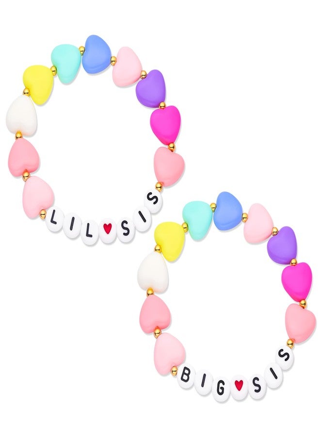 HANRESHE 2PCS Big Sister Bracelet Sister Gifts Big Sis Bracelets - Image 1