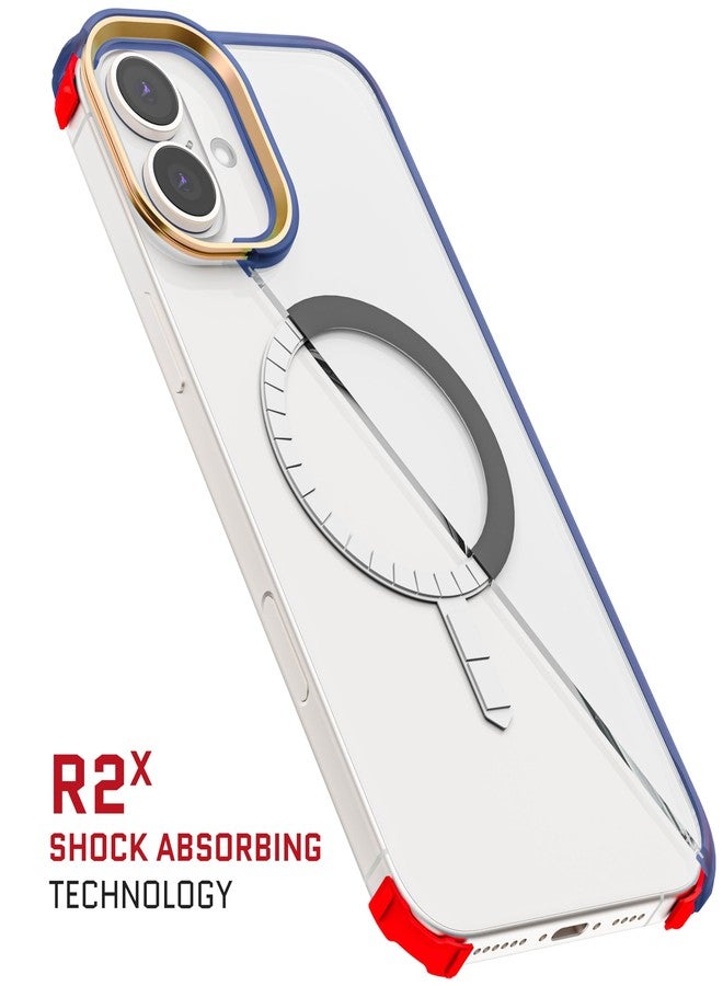 جوستك جراب Ghostek Covert الشفاف لهاتف iPhone 16 Plus - متوافق مع ملحقات MagSafe، مصنوع من السيليكون المقاوم للصدمات، غطاء هاتف بتصميم بسيط (6.7 بوصة، أزرق) - Image 4