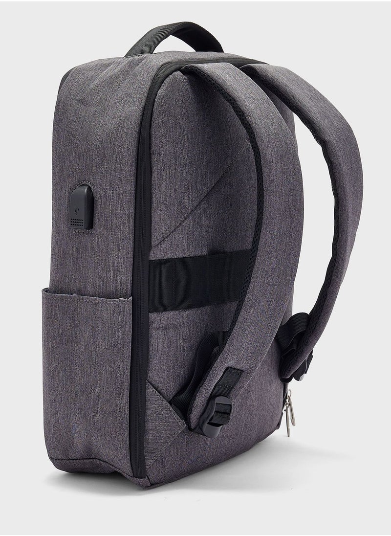 Essential Backpack With Laptop Sleeve And Usb Port