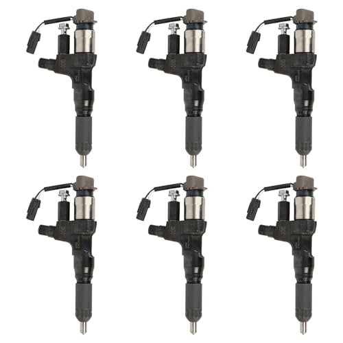 INGKAN 0950006593 Diesel Fuel Injector 6Pcs Fits for 19842018 Hino J08E SK3508 SK2008 SK2108 SK2508 SK3308 Replace OE 0950006590 0950006591 0950006592 - Image 1