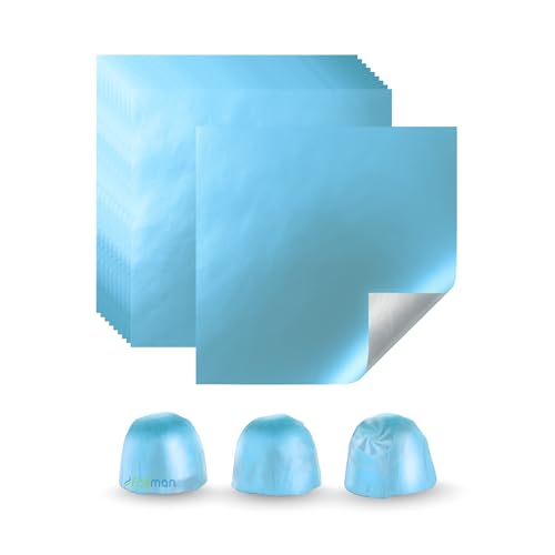 Foilman Chocolate Candy Wrappers Confectionery Foil sheets DIY Candy and Chocolate Wrapping For All Occasions Chocolate Foil Wrappers- Pack of 500 Sheets - 3 x 3 Inch (Matte Light Blue) - Image 3