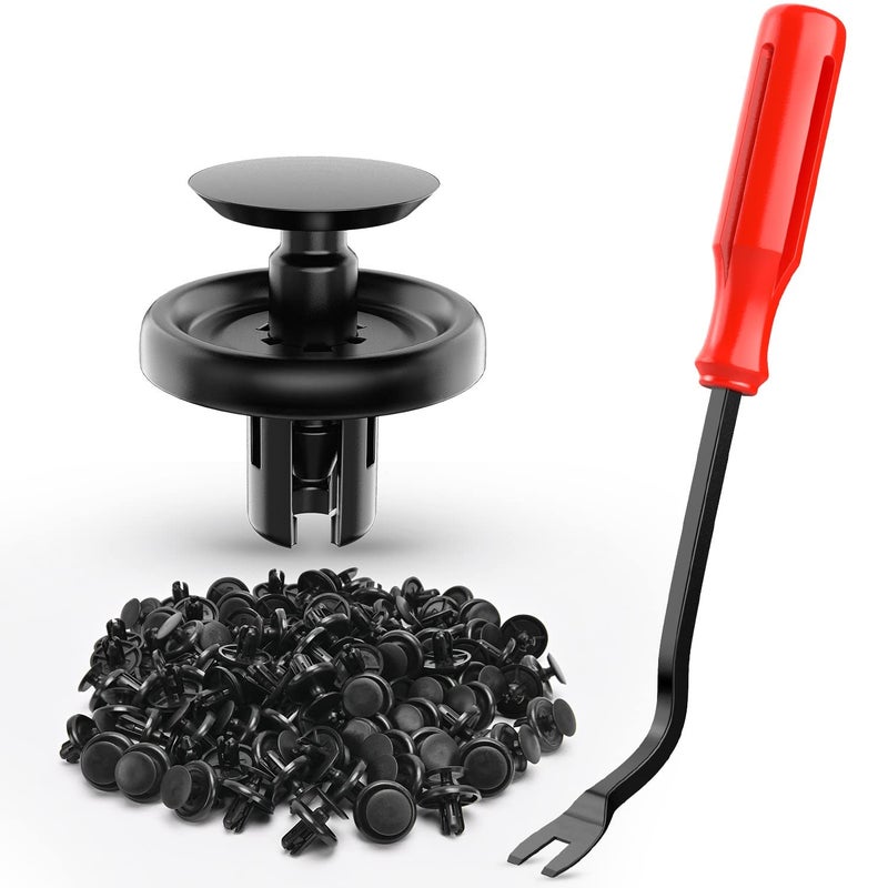 Nilight 100pcs Engine Under Cover Push-Type Retainer Replaces Lexus & Toyota 90467-07201 Quality Nylon Push Rivets with Bonus Fastener Remover - Image 1