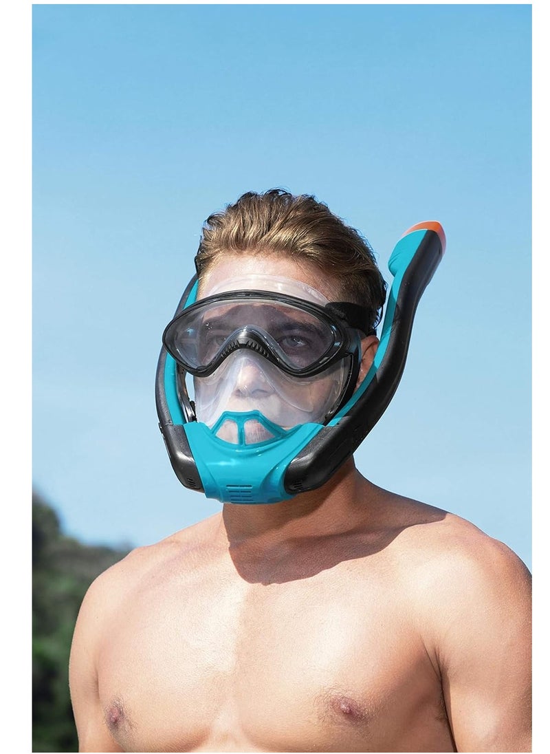 Bestway - Bestway Hydro-pro seaclear flowtech snorkeling mask Full Face Snorkelling Mask. L/XL - No:24058 - Image 1