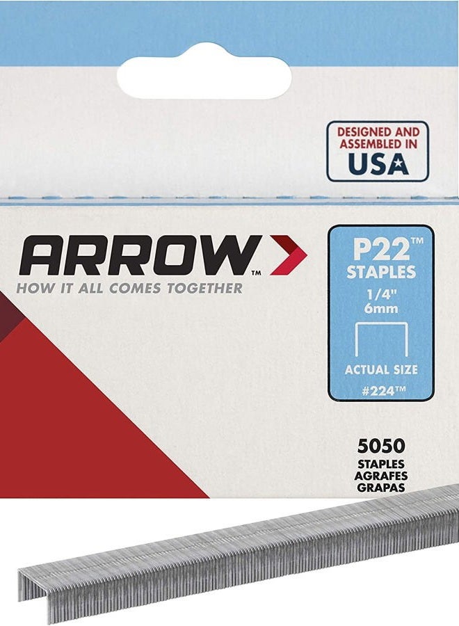 Arrow 224 Genuine P22 1/4-Inch Staples, 5,050-Pack - Image 1