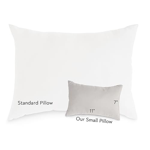 Magik & Kover Small Pillow Mini Pillow for Travel 2 Pack, 11" x 7" Tiny Pillows with Name Tag, Travel and Sleep, Small Rectangular for Neck, Lumbar, Back, Pet Dogs, Grey - Image 2