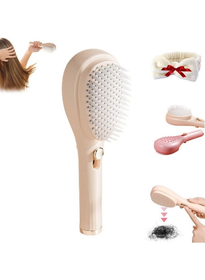 SPORONI - Self-Cleaning Anti-Static Massage Comb, Self Cleaning Hair Brush, Massage Comb For Hair, Retractable Rotary Lift Self-Cleaning Comb, Women's Hair Styling Tool (Multicolor) - Image 1