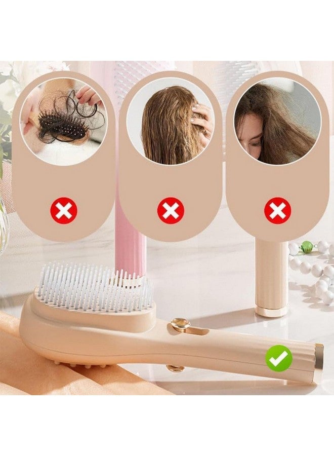 SPORONI - Self-Cleaning Anti-Static Massage Comb, Self Cleaning Hair Brush, Massage Comb For Hair, Retractable Rotary Lift Self-Cleaning Comb, Women's Hair Styling Tool (Multicolor) - Image 5