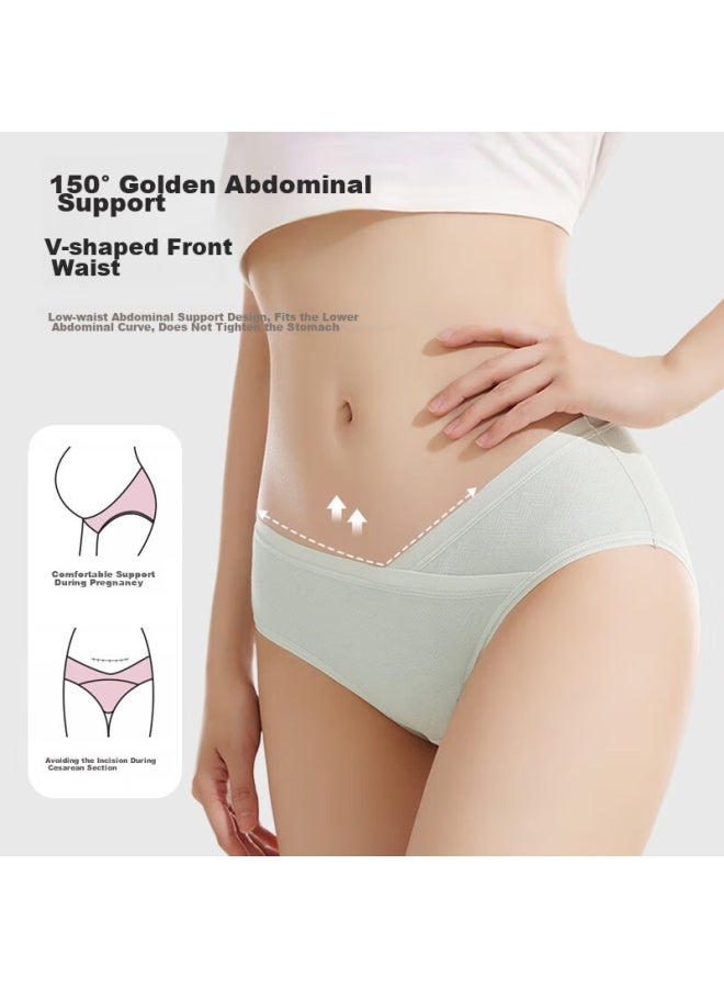 Lovebox Aibaoshi Maternity Underwear, Low-rise, Pure Cotton Crotch, Antibacterial, Postpartum Panties, Pregnancy Underwear For Women, 4-pack, XL Size, M402 - Image 3
