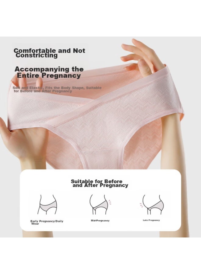 Lovebox Aibaoshi Maternity Underwear, Low-rise, Pure Cotton Crotch, Antibacterial, Postpartum Panties, Pregnancy Underwear For Women, 4-pack, XL Size, M402 - Image 4