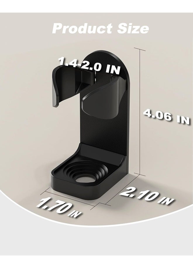 2PCS Nail-Free Wall Mount Adjustable Shaver & Toothbrush Holder Bathroom - Image 2