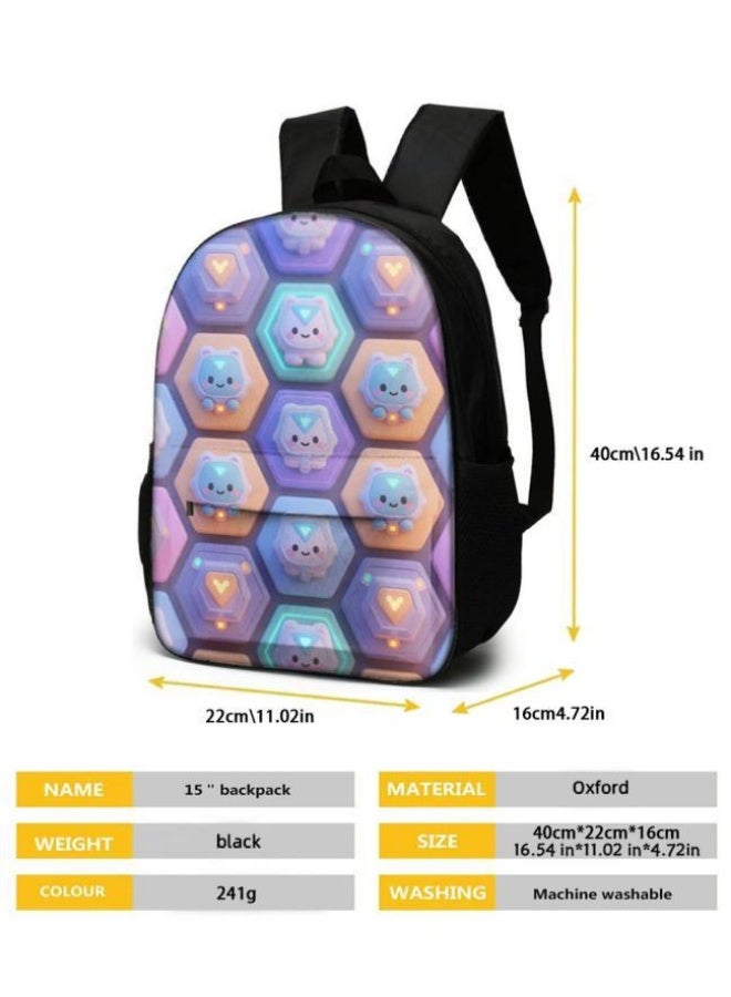 Bright Li Fire Unlock the new fashion of childish fun! Three-piece set of bags, cartoon elements for children and teenagers (students, children, friends' outings, mountain climbing, schooling, etc. can be used) - 9 - Image 5