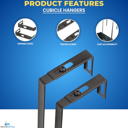 1InTheOffice Cubicle Hangers, Adjustable, 4/Pack - Image 3