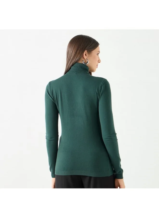 2Xtremz 2Xtremz Textured High Neck Sweater with Long Sleeves