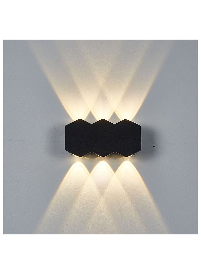 DANUBE HOME Milano Outdoor Wall Light 2399-3W-2Way-WW-BLK - LED Up & Down Lighting, Aluminum Construction, Stylish Outdoor Lighting for Patios, Gardens, and Walkways - 35 cm, 155 Lumens, 1 Year Warranty