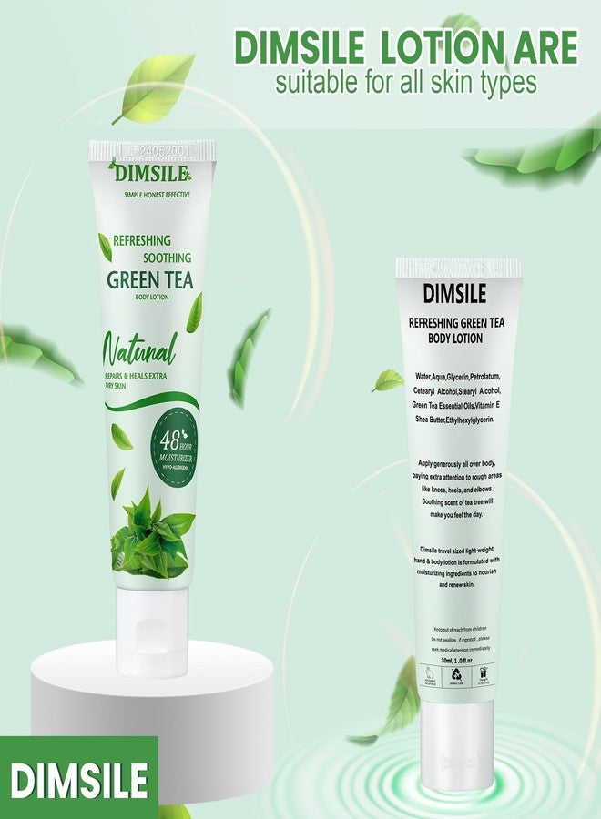 Dimsile 50 Pack Green Tea Travel Size Body Lotion 1 Oz Dry Skin Moisturizer with Flip Cap for Extra Dry Skin, for Inns and Hotels, Airlines, Offices, Gyms and More - Image 3