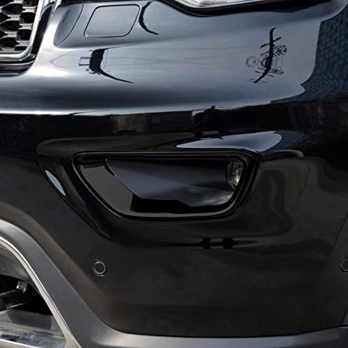 Hoolcar Front Fog Lights Cover Fog Lamp Frame Trim Replacement for 2018-2021 Jeep Grand Cherokee, Black - Image 4