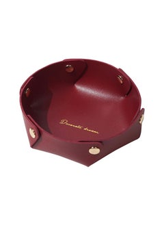Y&D Nordic Desktop Storage Box Key Door Cosmetic Jewelry Entrance Sundry Storage Box Products-Wine RedL  - Image 1